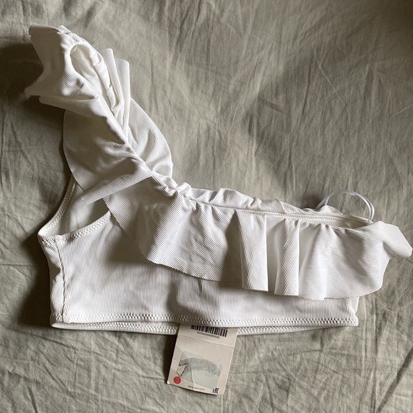 Zara one-shoulder white bikini top - Picture 2 of 3